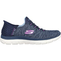 Skechers Womens Summits Dazzling Haze 149937-NVPR Navy/Purple Slip On Shoes
