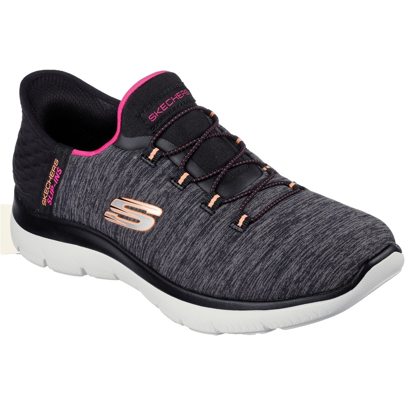 Skechers Womens Summits Dazzling Haze 149937-BKMT Black/Multi Slip On Shoes