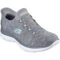 Skechers Womens Summits Dazzling Haze 149937-GYMT Grey/Multi Slip On Shoes
