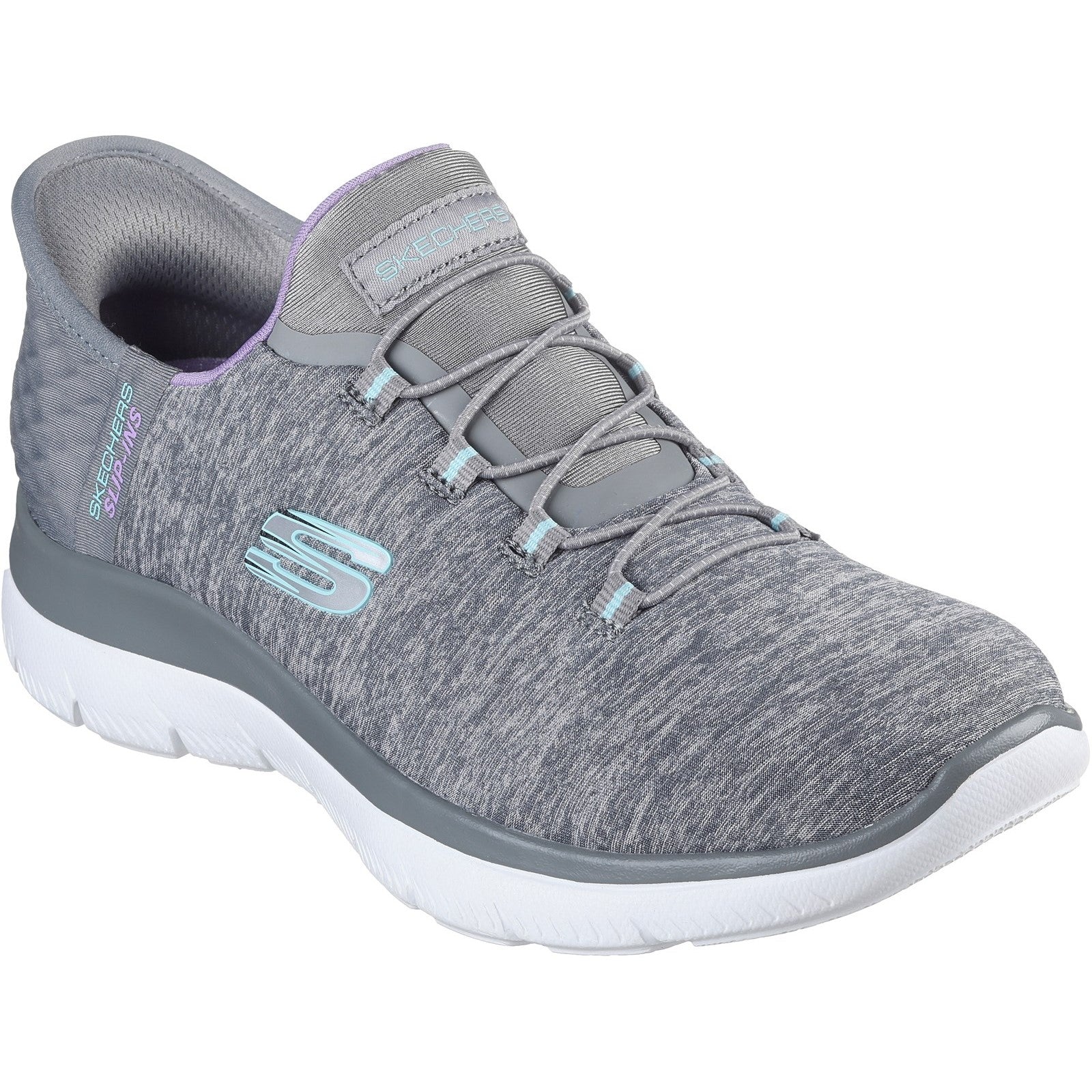 Skechers Womens Summits Dazzling Haze 149937-GYMT Grey/Multi Slip On Shoes