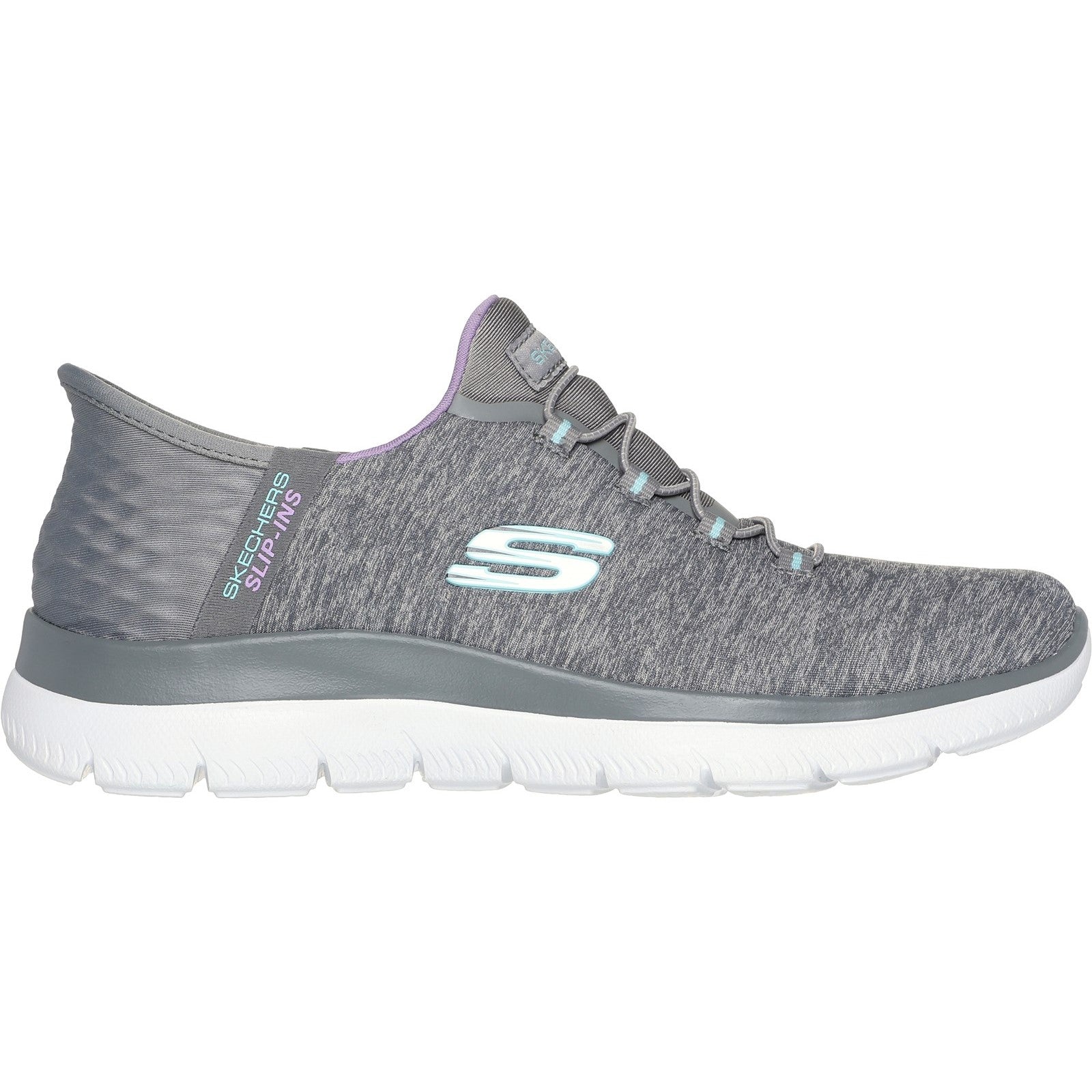Skechers Womens Summits Dazzling Haze 149937-GYMT Grey/Multi Slip On Shoes