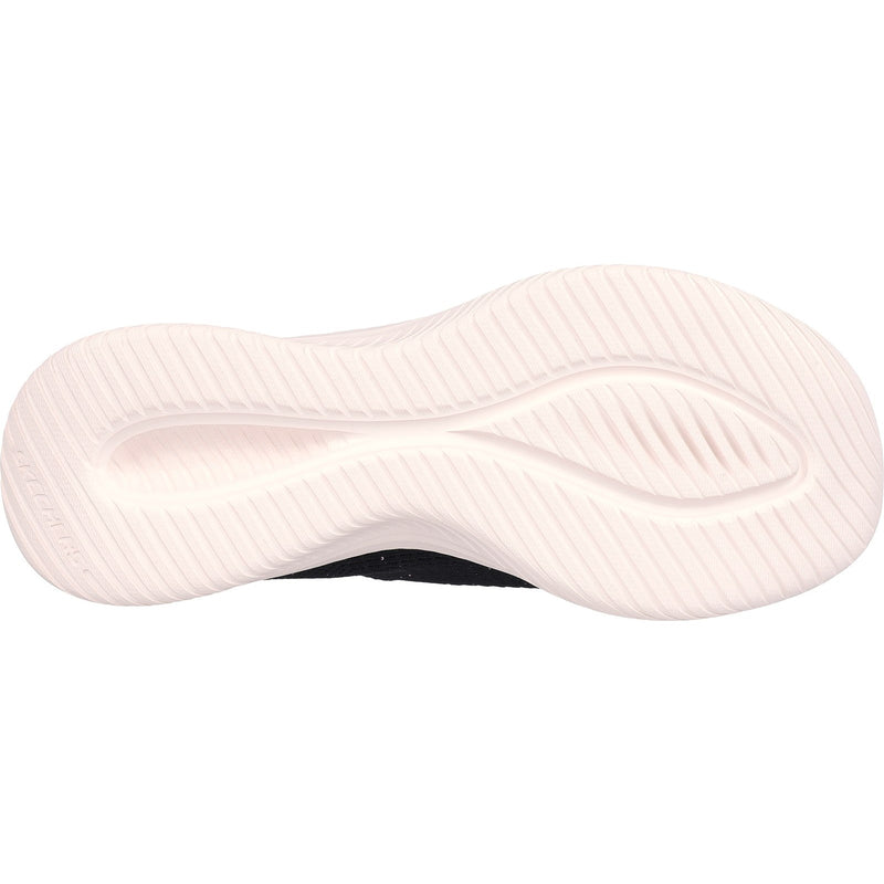 Skechers Womens Ultra Flex 3.0 149594-BKRG Black/Rose Gold Slip On Shoes