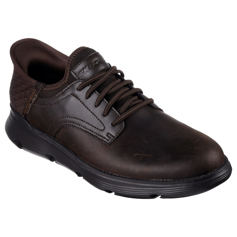 Skechers Mens Garza - Gervin 205046-CHOC Chocolate Lace Up Shoes