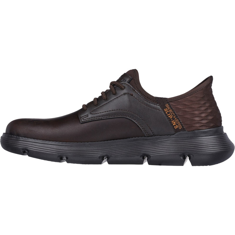 Skechers Mens Garza - Gervin 205046-CHOC Chocolate Lace Up Shoes