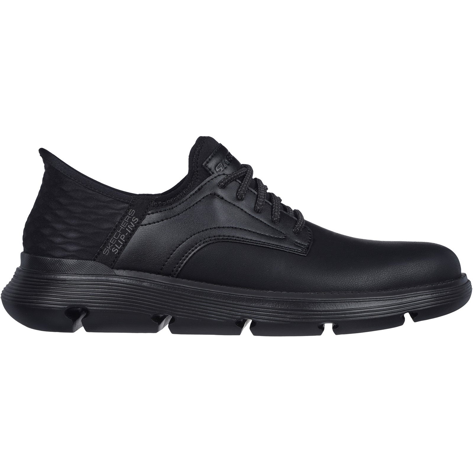 Skechers Mens Garza Gervin 205046-BBK Black Lace Up Shoes
