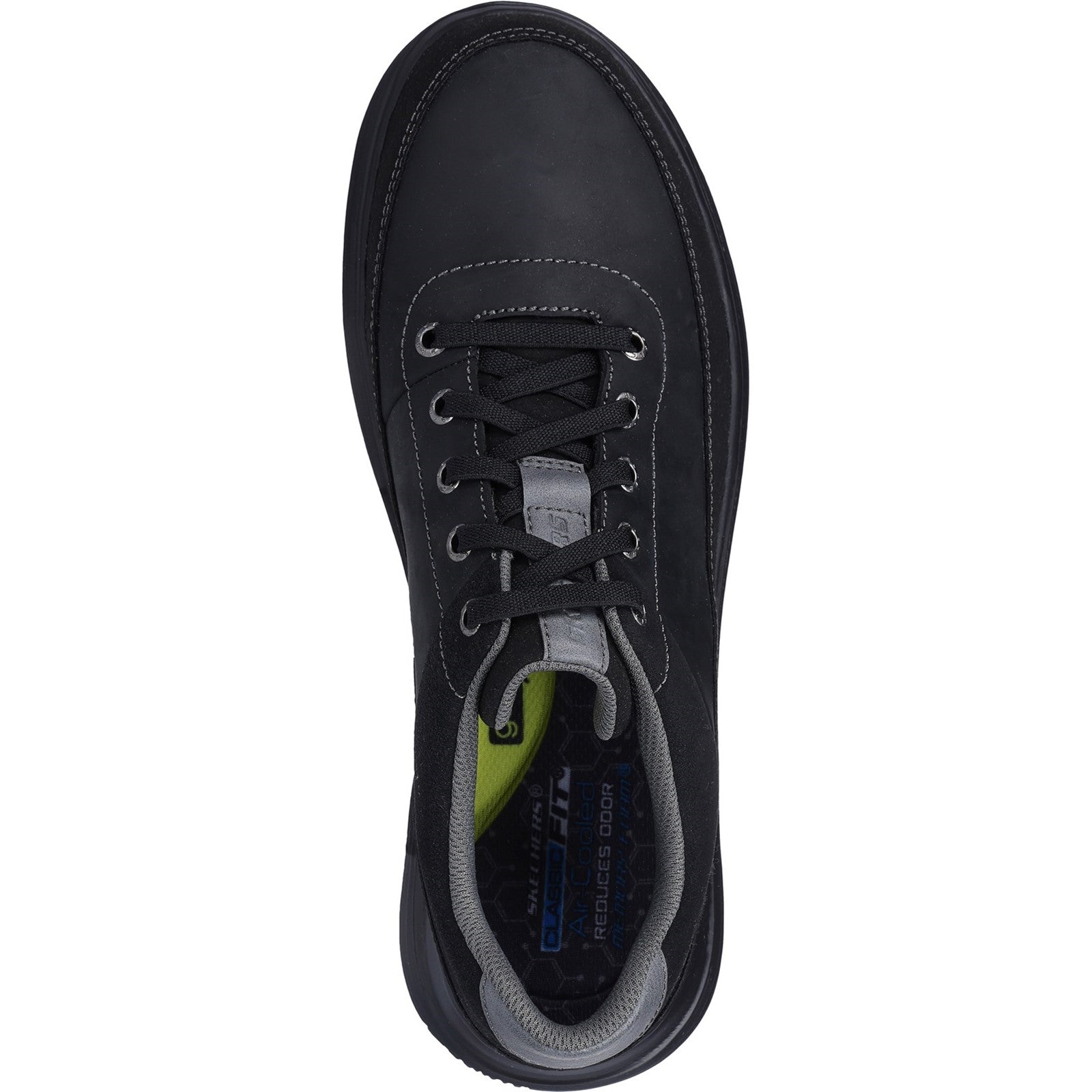 Skechers Mens Proven - Aldeno 204875-BBK Black Lace Up Shoes