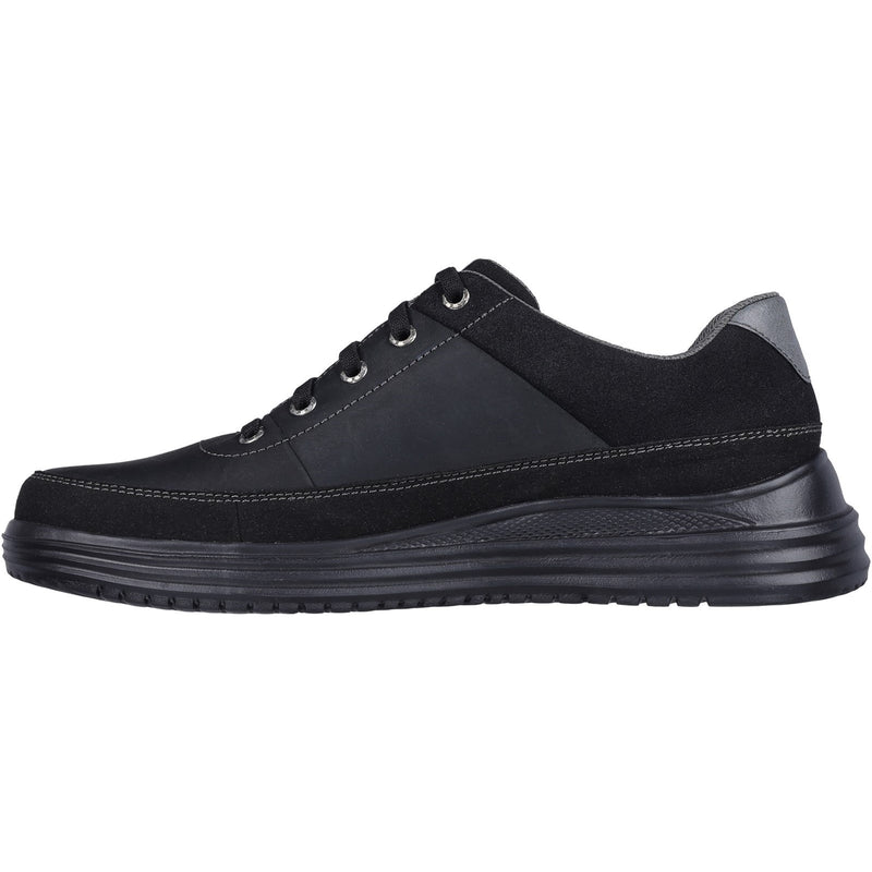 Skechers Mens Proven - Aldeno 204875-BBK Black Lace Up Shoes