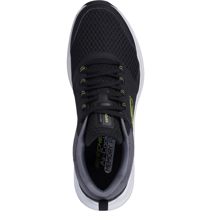 Skechers Mens Vapor Foam 232628-BKLM Black/Lime Lace Up Shoes