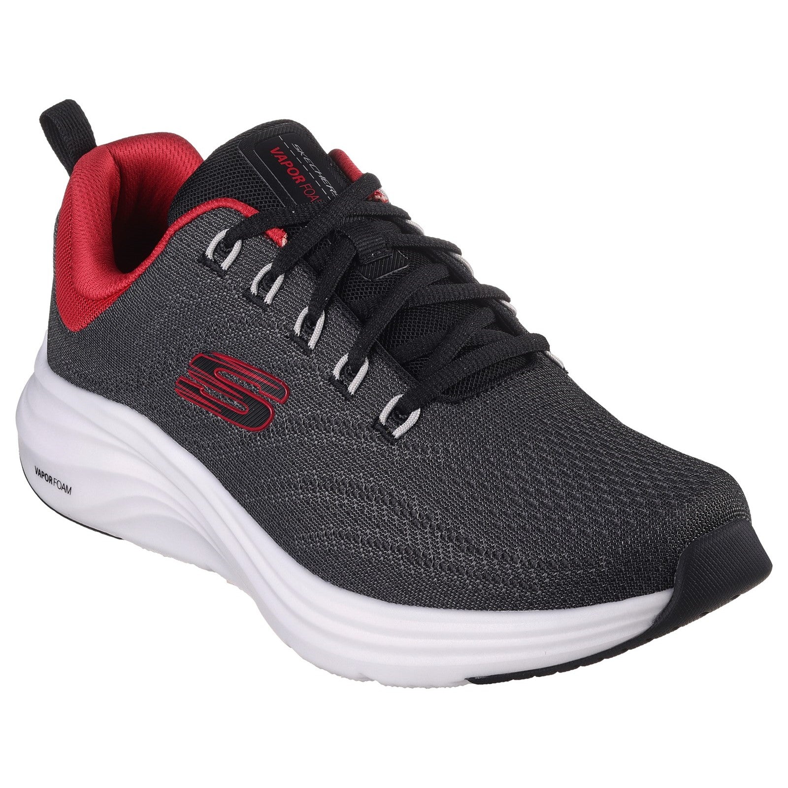 Skechers Mens Vapor Foam - Varien 232626-BKRD Black/Red Lace Up Shoes