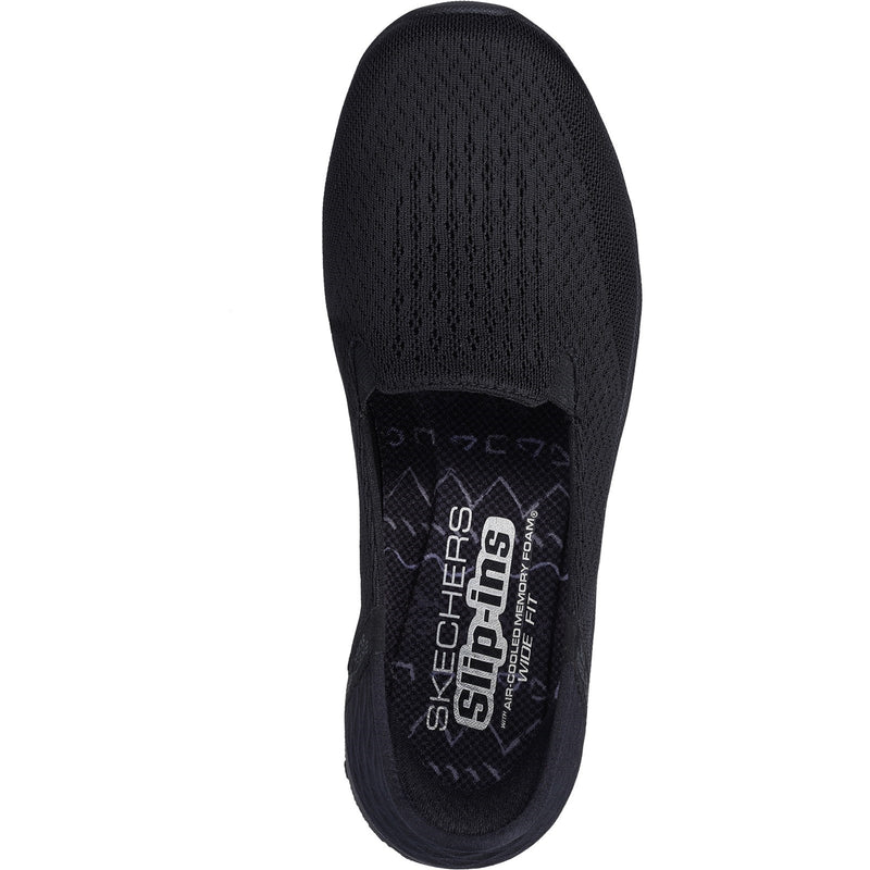 Skechers Womens Reggae Fest 2.0 - Guiding 158698-BBK Black Slip On Shoes