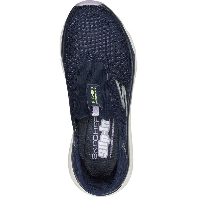 Skechers Womens Max Cushioning - Smooth 128571-NVLV Navy/Lavender Slip On Shoes