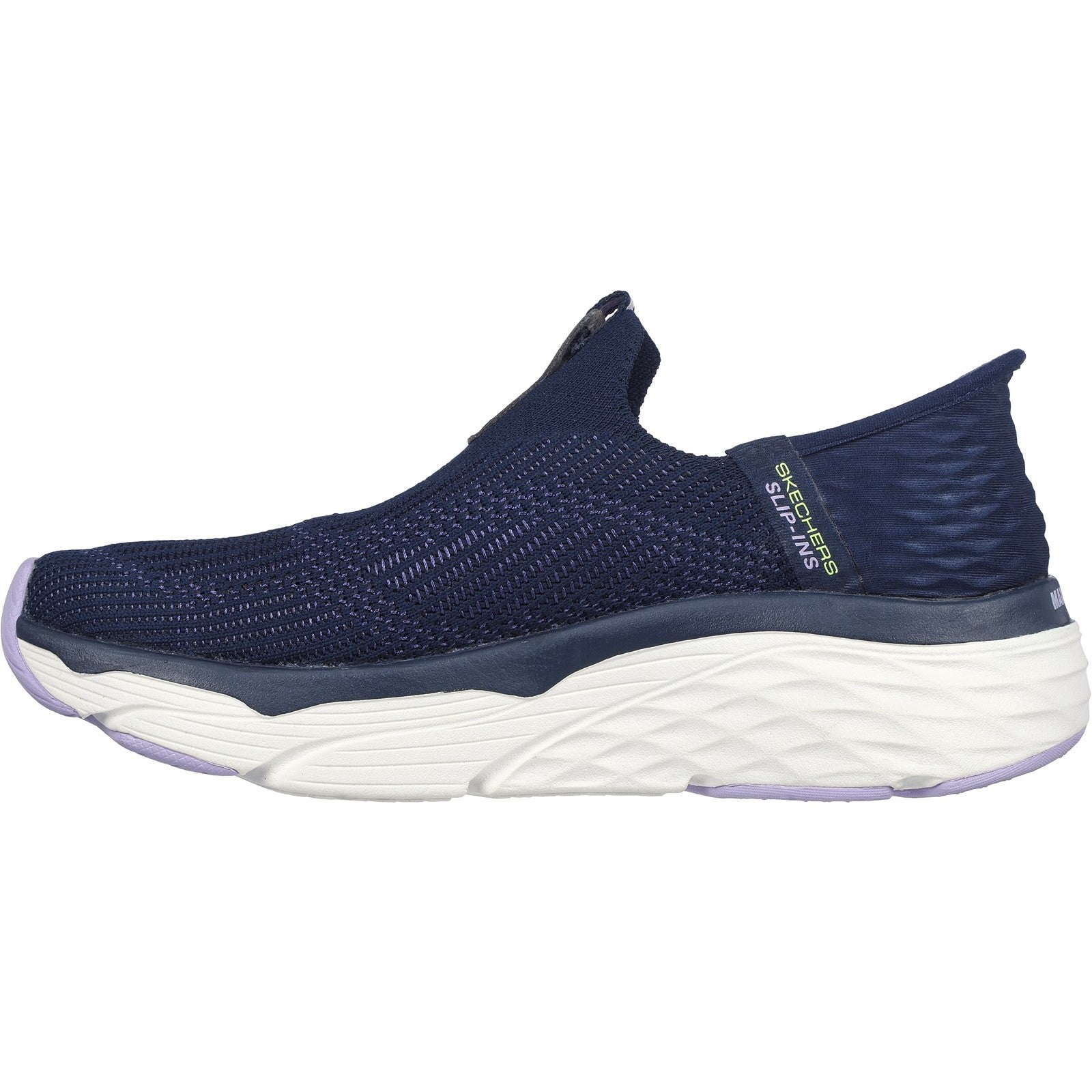Skechers Womens Max Cushioning - Smooth 128571-NVLV Navy/Lavender Slip On Shoes