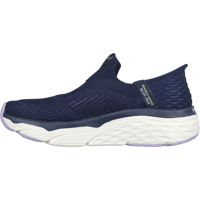 Skechers Womens Max Cushioning - Smooth 128571-NVLV Navy/Lavender Slip On Shoes