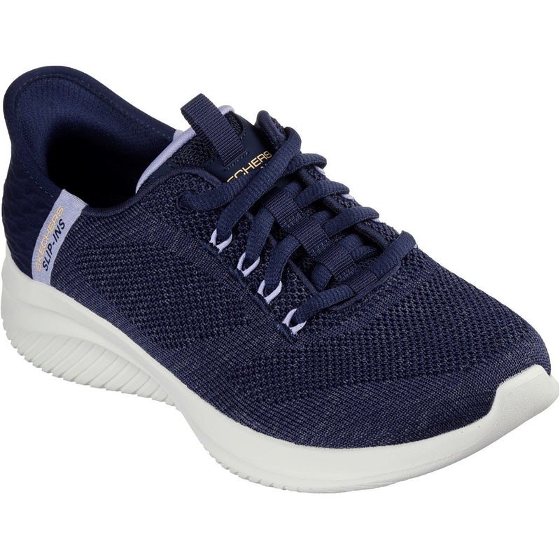 Skechers Womens Ultra Flex 3.0 Easy Step 150178-NVLV Navy/Lavender Lace Up Shoes