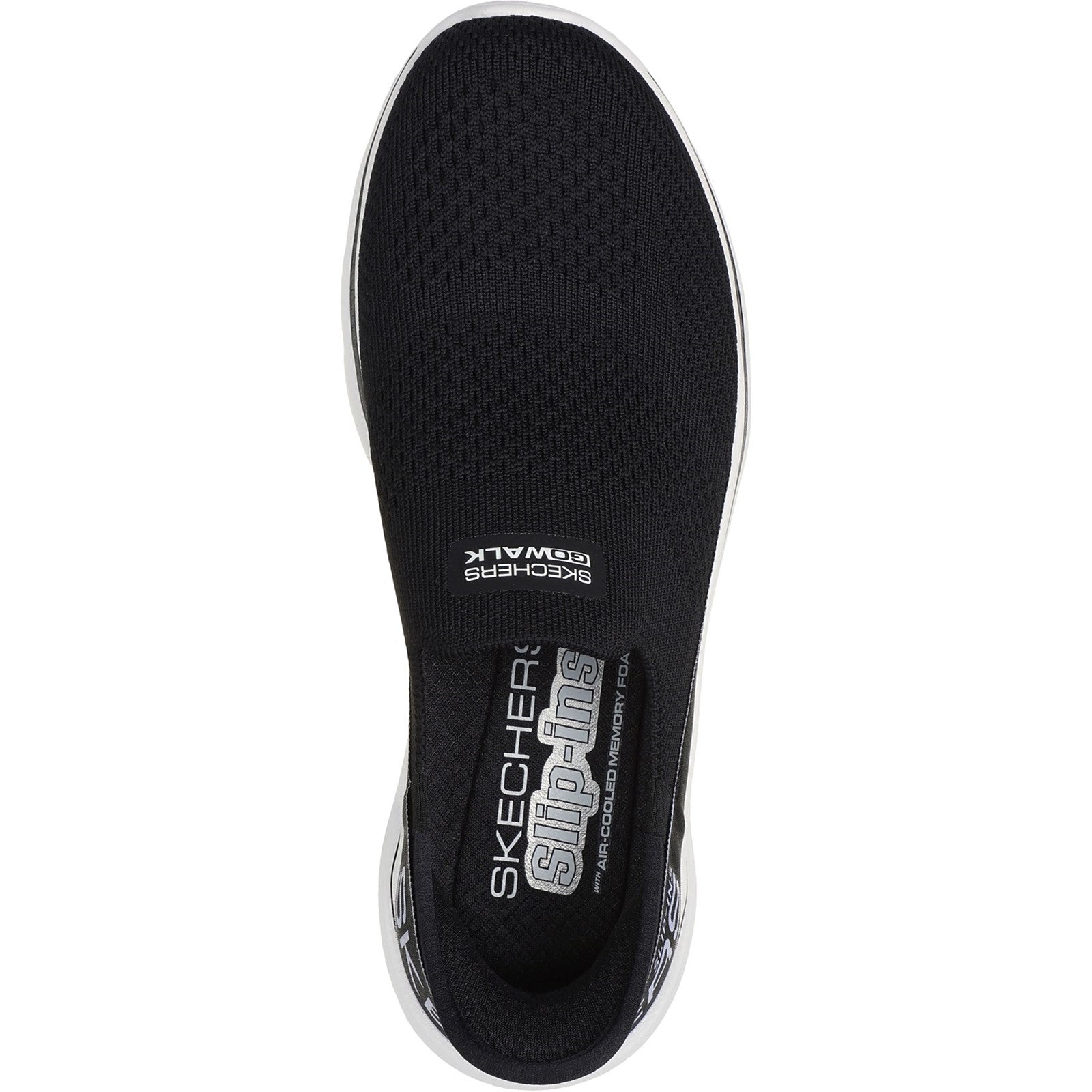 Skechers Womens GO WALK 7 - Mia 125231-BKW Black/White Slip On Shoes