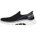 Skechers Womens GO WALK 7 - Mia 125231-BKW Black/White Slip On Shoes