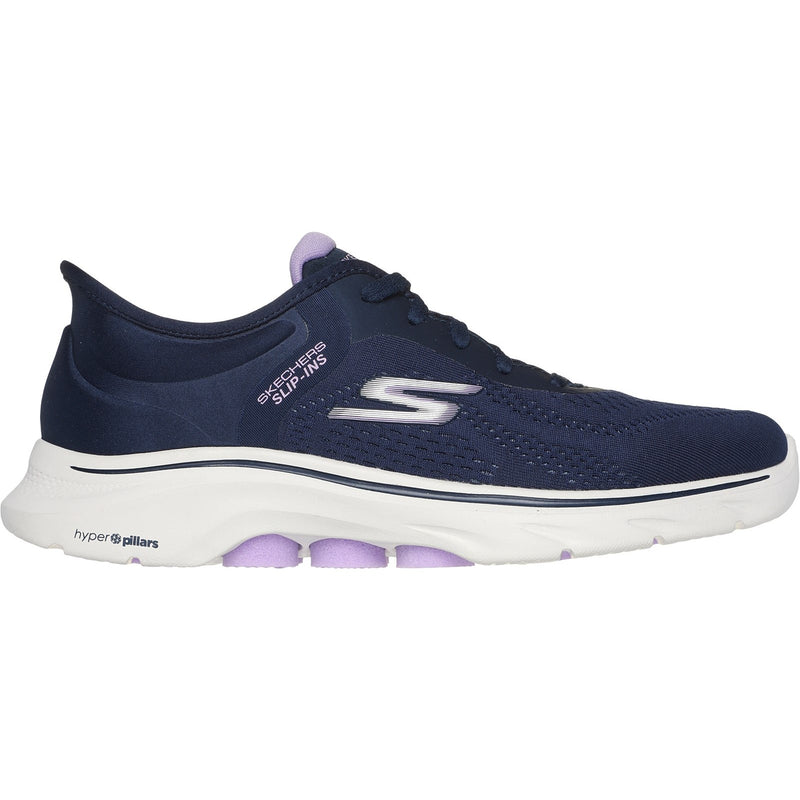 Skechers Womens GO WALK 7 - Valin 125233-NVLV Navy/Lavender Slip On Shoes