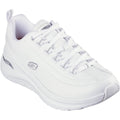 Skechers Womens Arch Fit 2.0 - Star Bound 150061-WSL White/Silver Lace Up Shoes