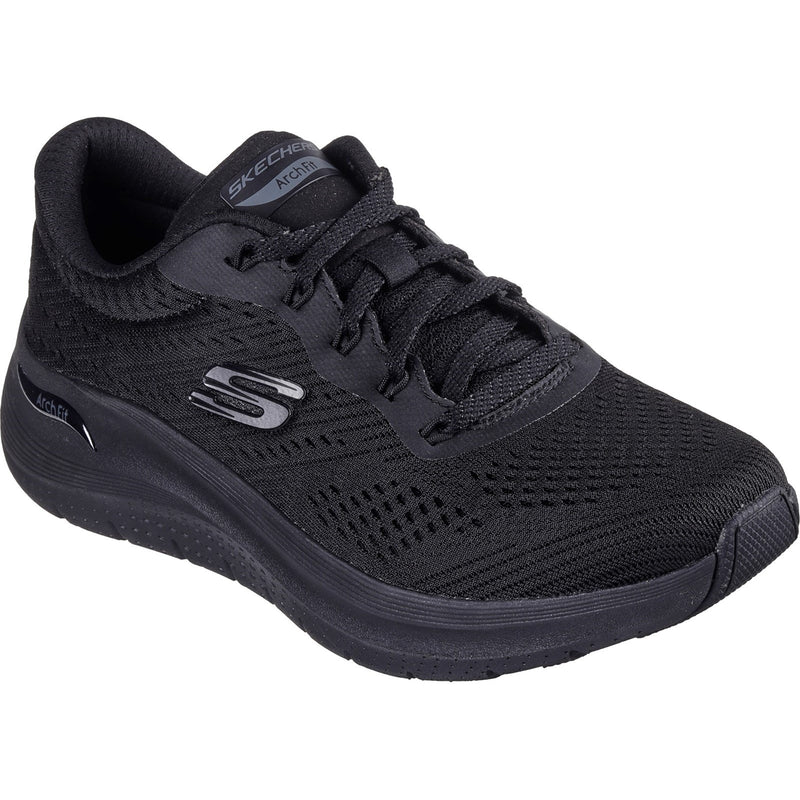 Skechers Womens Arch Fit 2.0 - Big League 150051-BBK Black Lace Up Shoes
