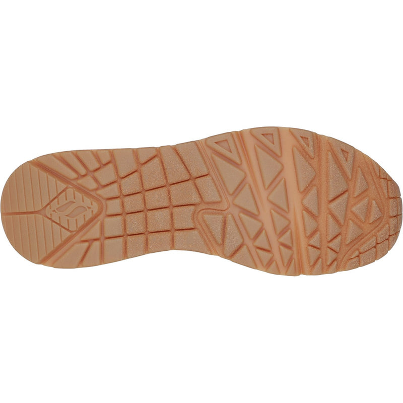 Skechers Womens Uno - Shimmer Away 155196-WHT White Lace Up Shoes