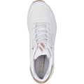 Skechers Womens Uno - Shimmer Away 155196-WHT White Lace Up Shoes