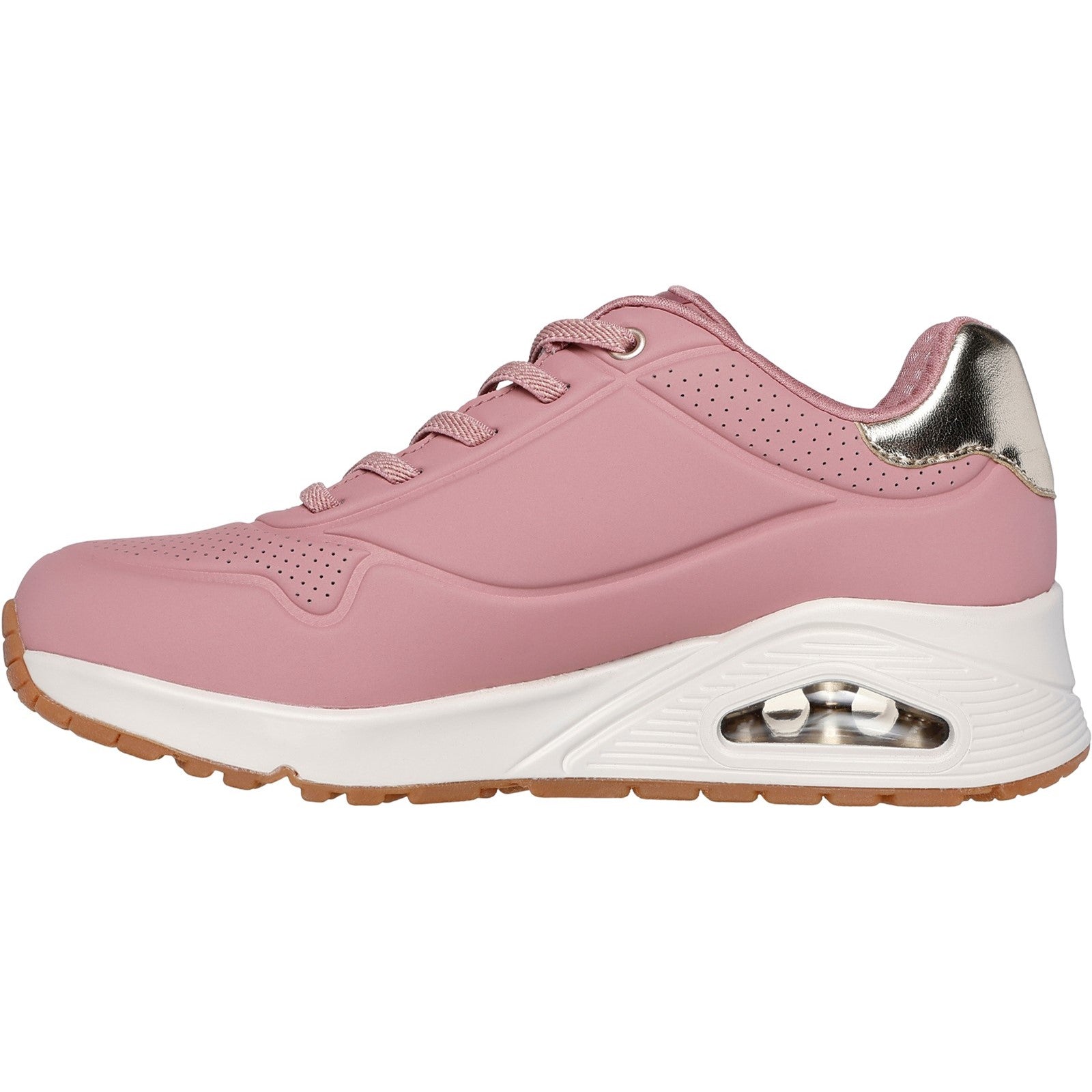 Skechers Womens Uno - Shimmer Away 155196-ROS Rose Lace Up Shoes