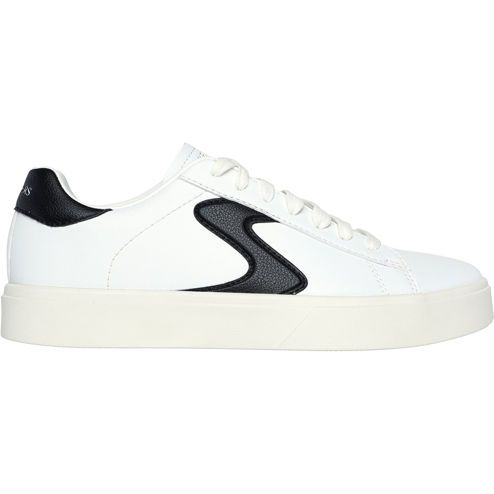 Skechers Womens Eden LX - Beaming Glory 185016-WBK White/Black Lace Up Shoes