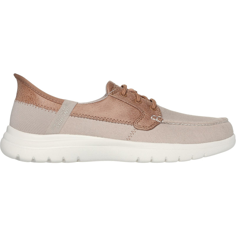 Skechers Womens On-the-GO Flex - Palmilla 136536-TPE Taupe Slip On Shoes