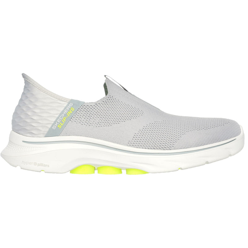 Skechers Mens Skechers Slip-ins: GO WALK 7 - Easy On 2 216641-GYYL Grey/Yellow Slip On Shoes