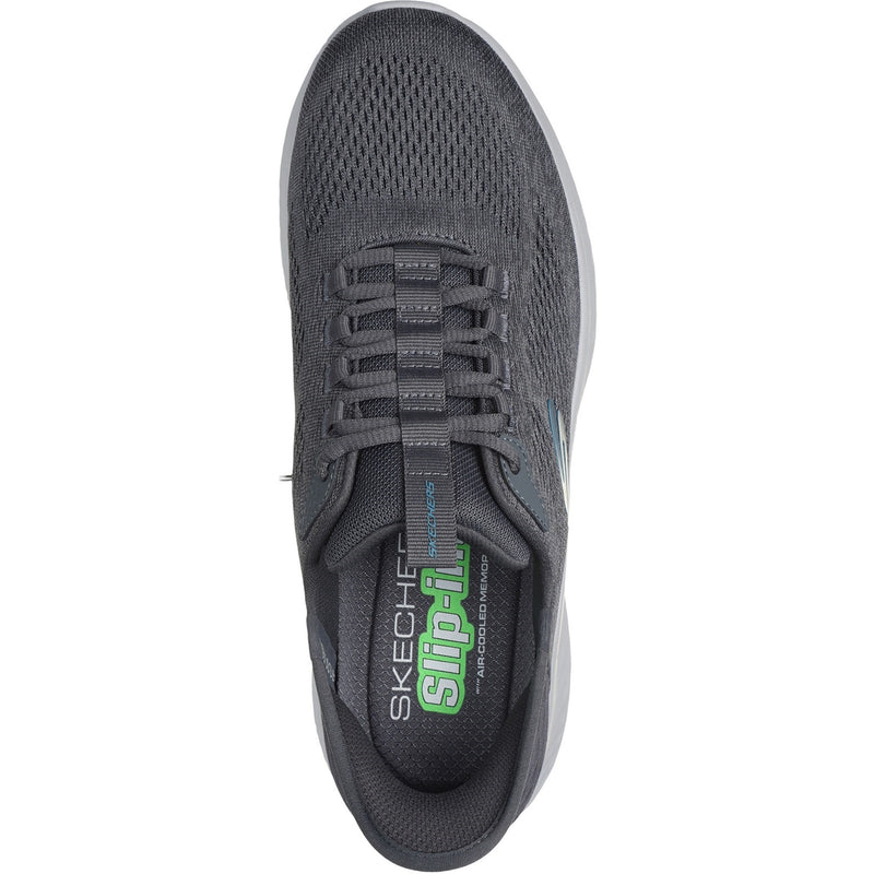 Skechers Mens Skech-Lite Pro Primebase 232466-CCBL Charcoal/Blue Lace Up Shoes