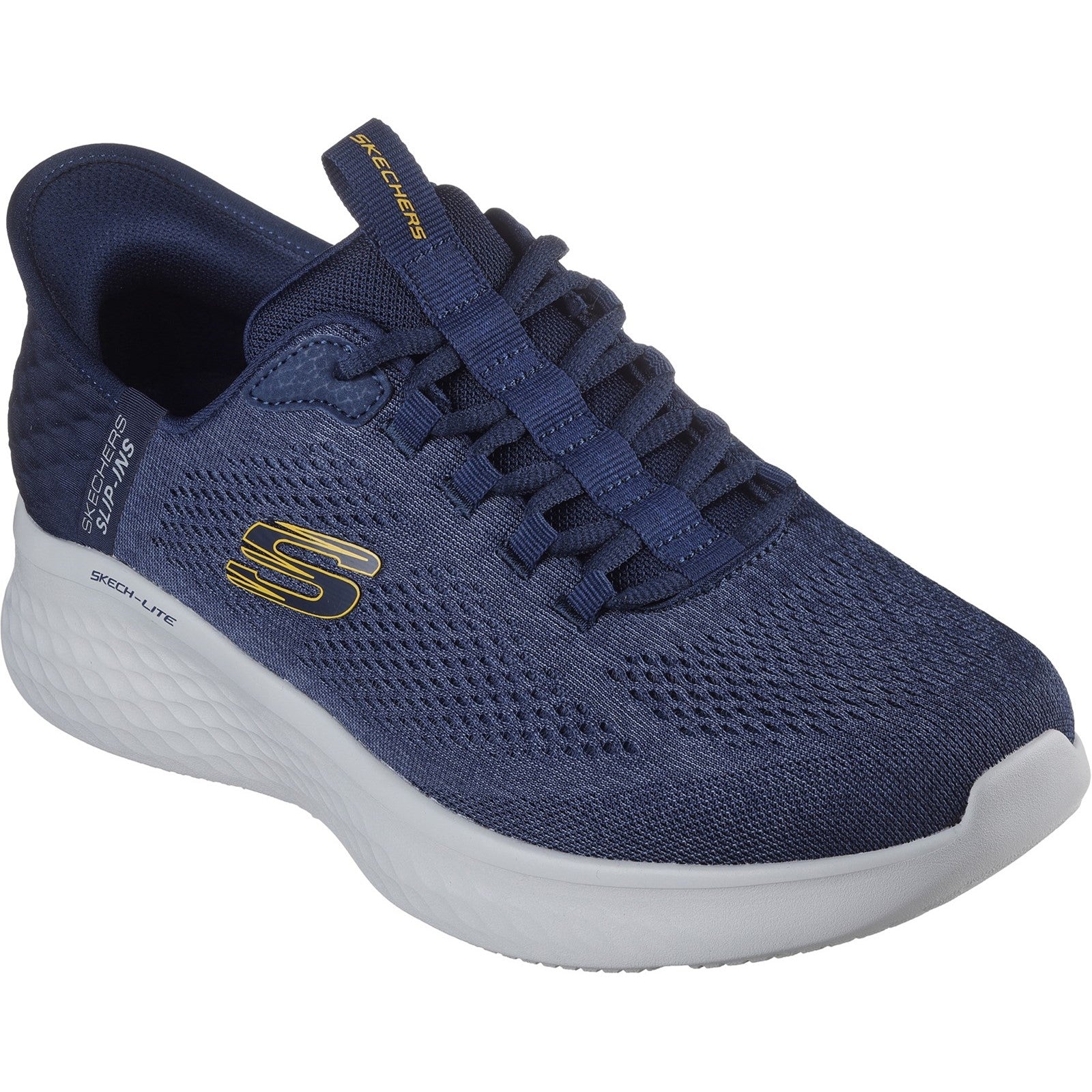 Skechers Mens Skech-Lite Pro Primebase 232466-NVYL Navy/Yellow Lace Up Shoes