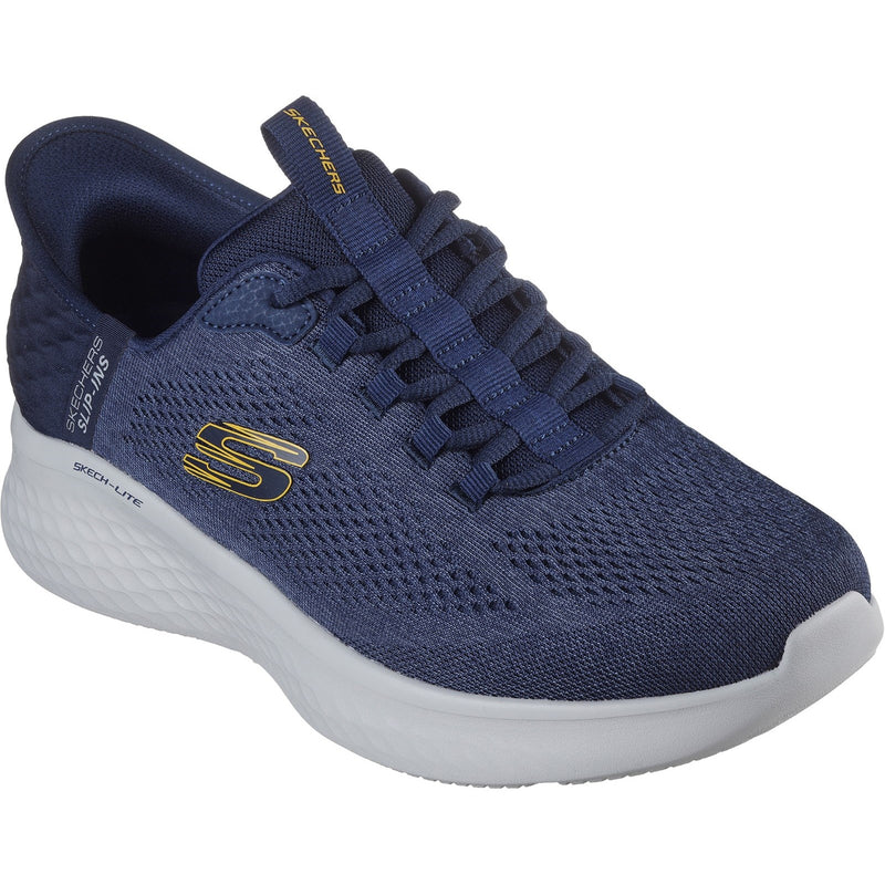 Skechers Mens Skech-Lite Pro Primebase 232466-NVYL Navy/Yellow Lace Up Shoes