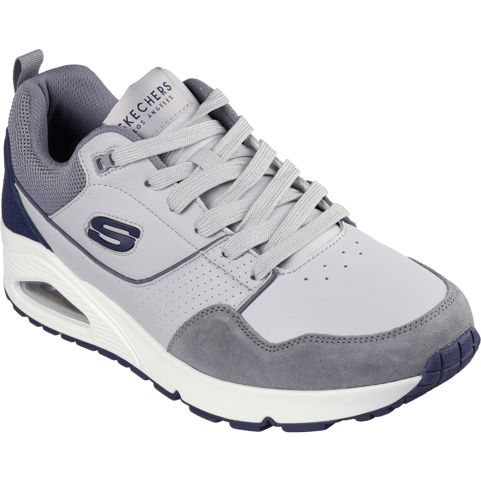 Skechers Mens Uno - Retro One 183020-GRY Grey Lace Up Shoes