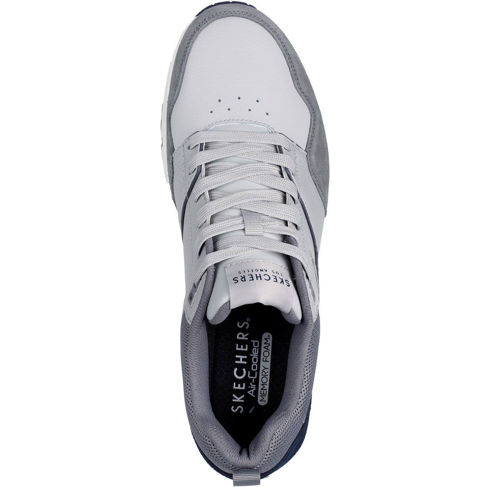 Skechers Mens Uno - Retro One 183020-GRY Grey Lace Up Shoes