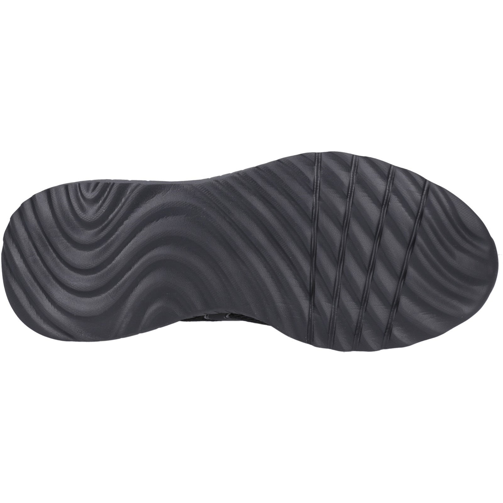 Skechers Mens Bobs Squad Chaos Elevated Drift 118034-BBK Black Lace Up Shoes