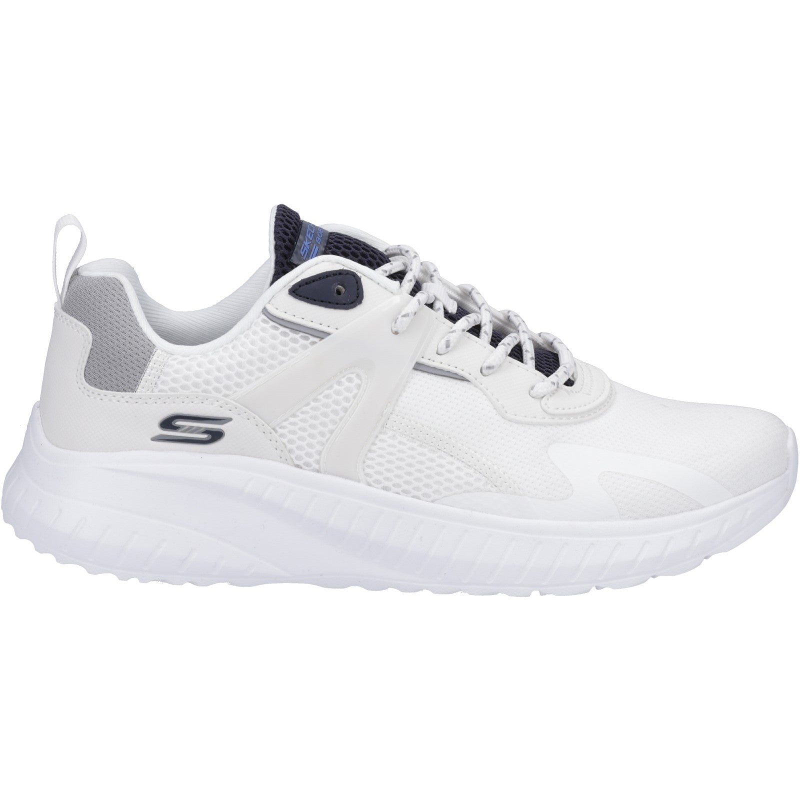 Skechers Mens Bobs Squad Chaos Elevated Drift 118034-WMLT White/Multi Lace Up Shoes