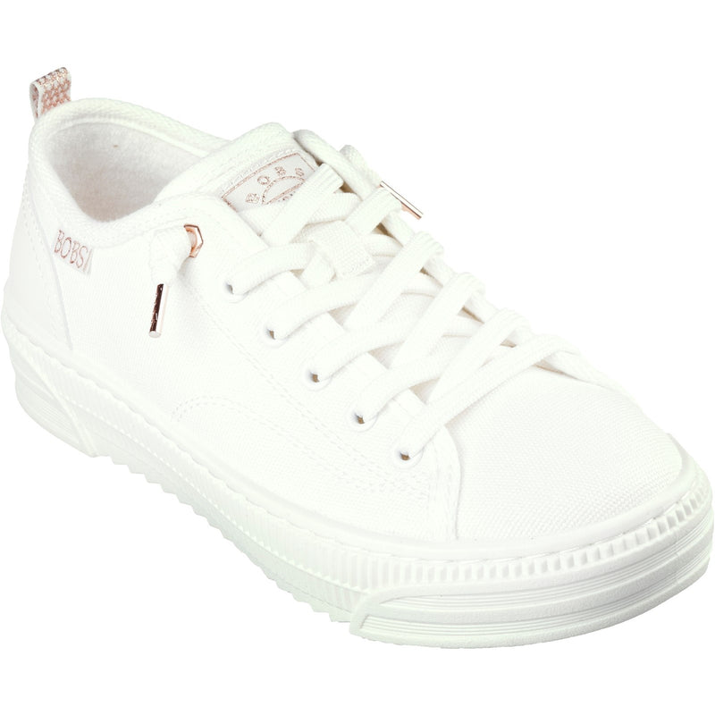 Skechers Womens BOBS Copa 114640-OFWT Off White Lace Up Shoes
