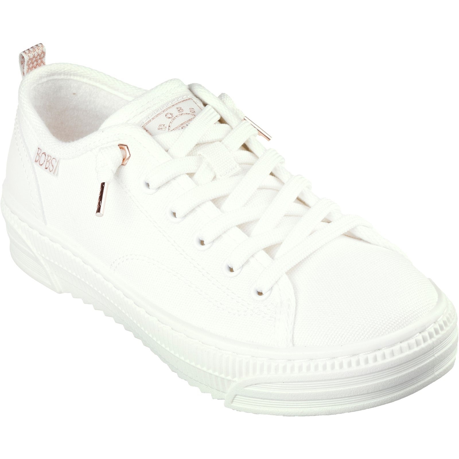 Skechers Womens BOBS Copa 114640-OFWT Off White Lace Up Shoes