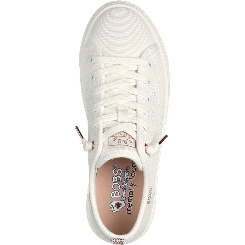 Skechers Womens BOBS Copa 114640-OFWT Off White Lace Up Shoes