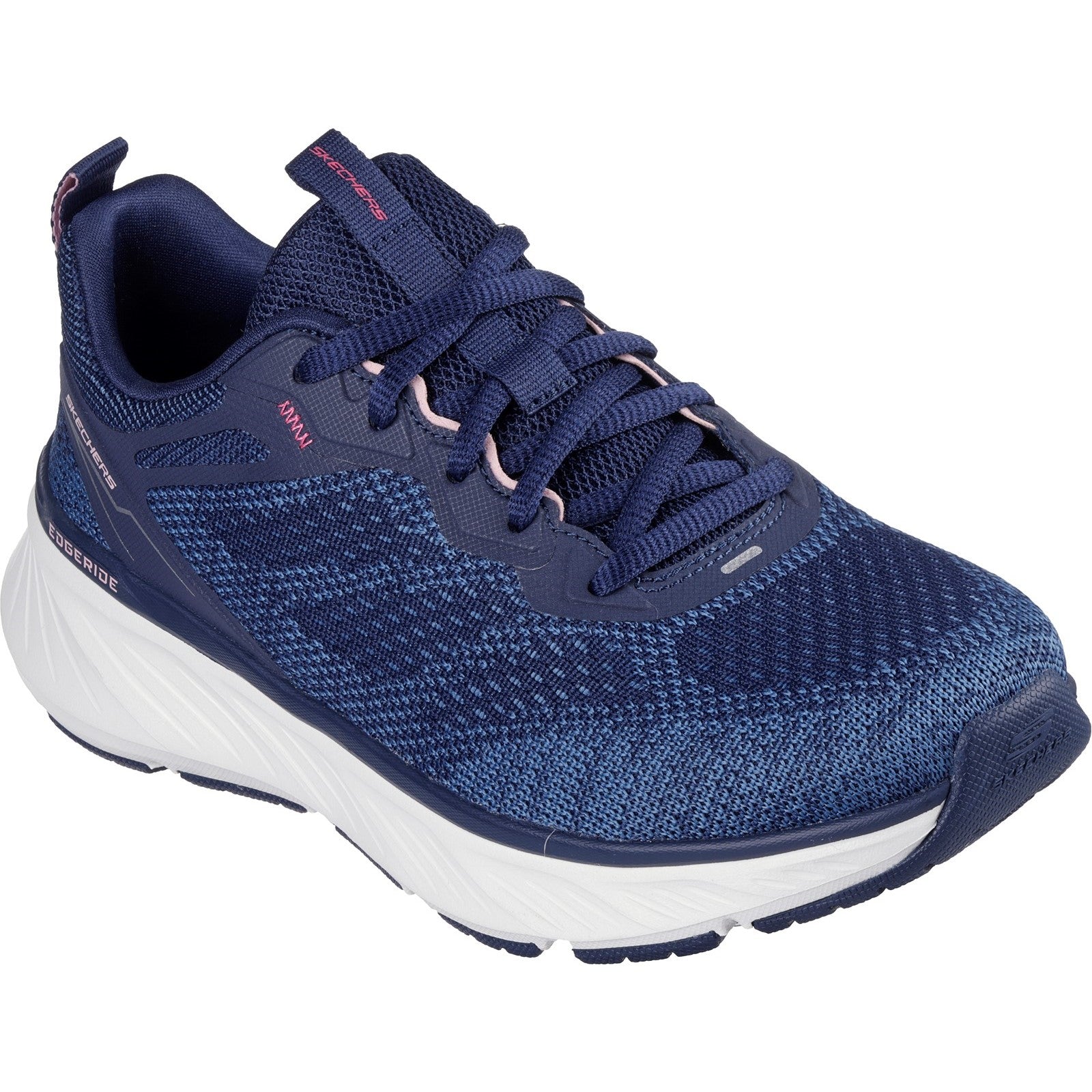 Skechers Womens Edgeride Power Flow 150471-NVPK Navy/Pink Lace Up Shoes