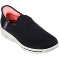 Skechers Womens GO WALK Travel Tahiti Sunset 124799-BLK Black Slip On Shoes