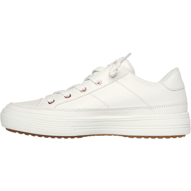 Skechers Womens Arch Fit Arcade On My Way 177189-WHT White Lace Up Shoes