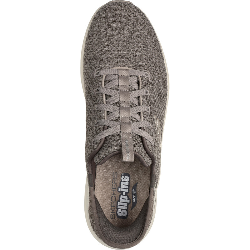 Skechers Mens Arch Fit 2.0 Look Ahead 232462-TPE Taupe Lace Up Shoes