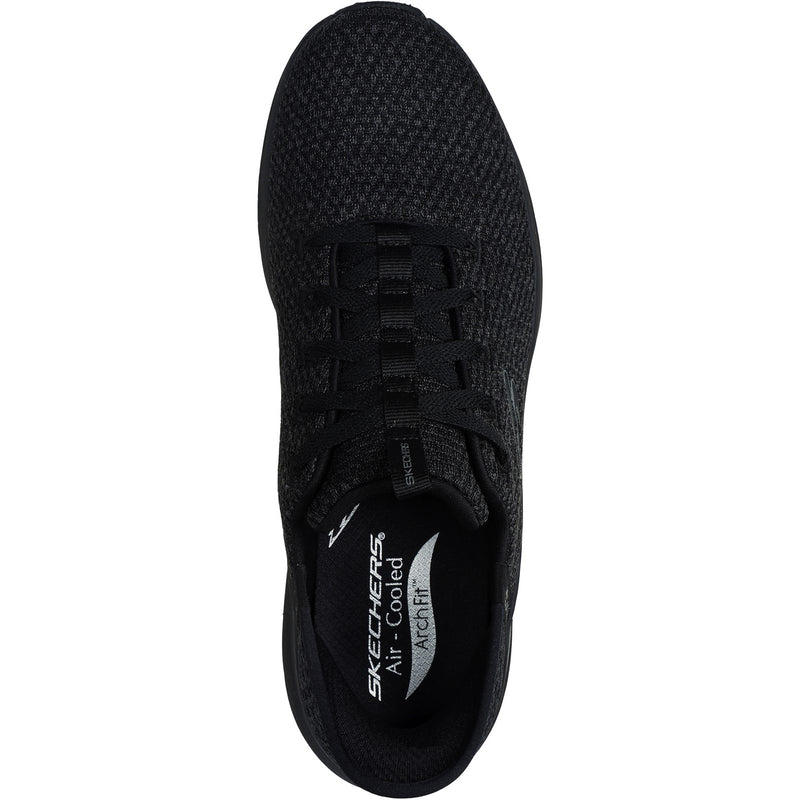 Skechers Mens Arch Fit 2.0 Look Ahead 232462-BBK Black Lace Up Shoes