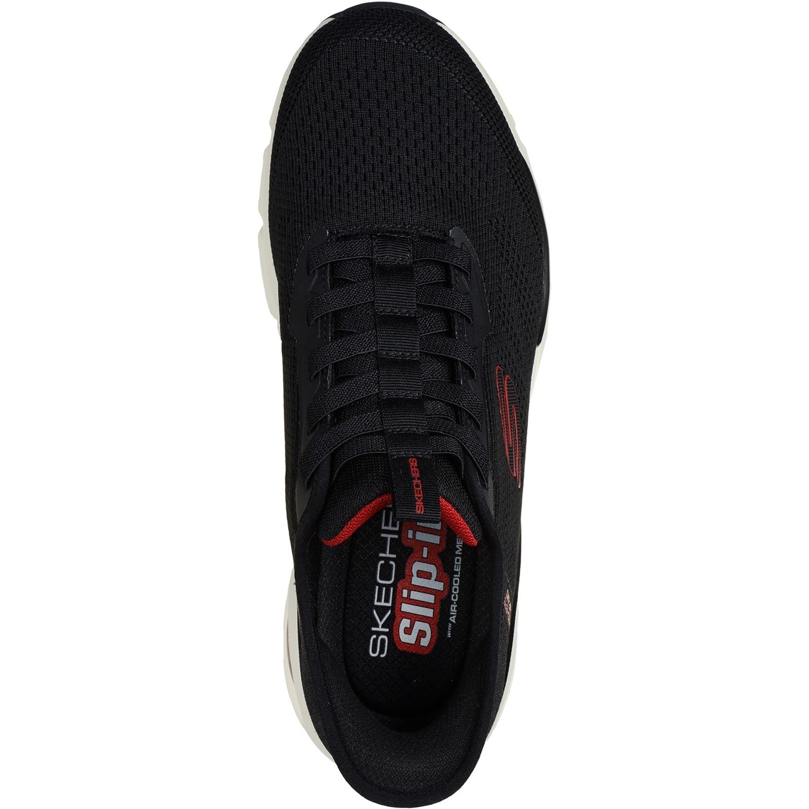 Skechers Mens Skech-Air Ventura Vanderway 232447-BKRD Black/Red Slip On Shoes