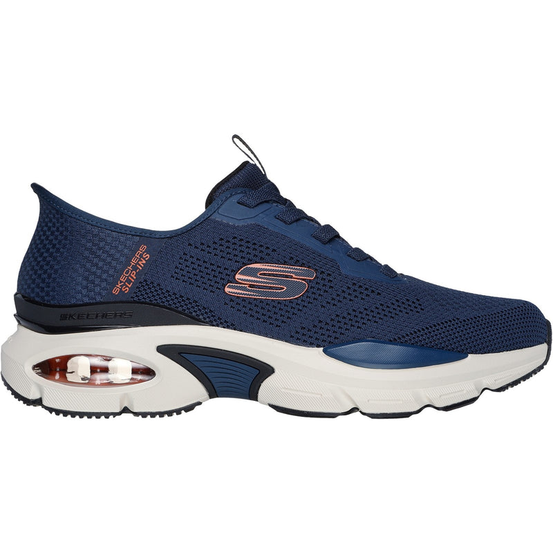Skechers Mens Skech-Air Ventura Vanderway 232447-NVOR Navy/Orange Slip On Shoes
