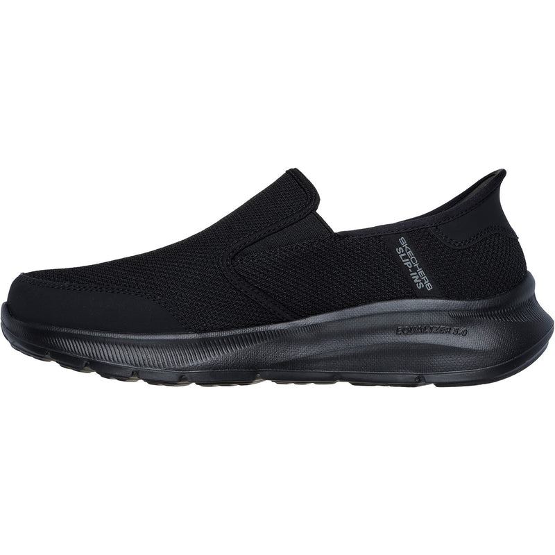 Skechers Mens Equalizer 5.0 Drayze 232926-BBK Black Slip On Shoes