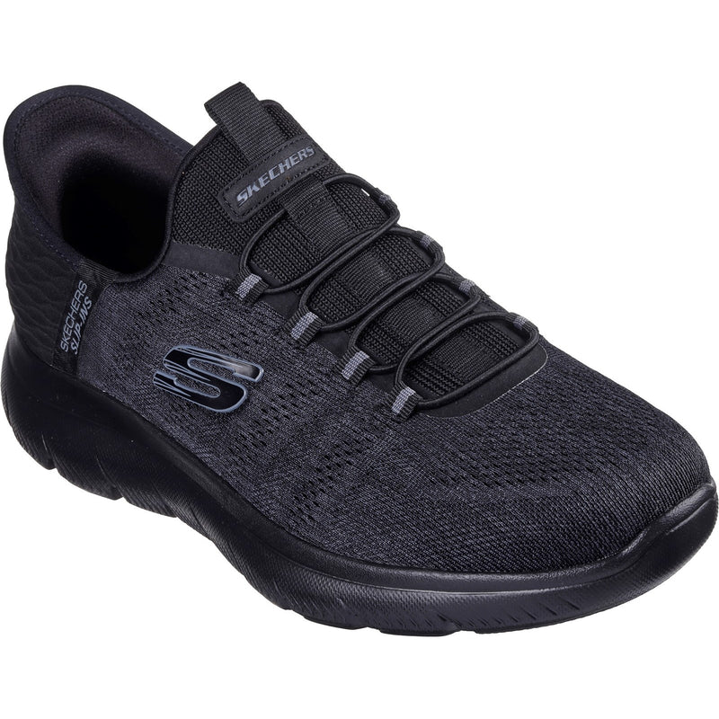 Skechers Mens Summits Key Pace 232469-BBK Black Slip On Shoes