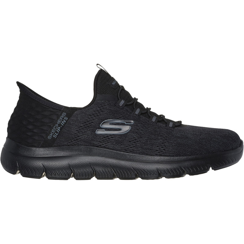 Skechers Mens Summits Key Pace 232469-BBK Black Slip On Shoes
