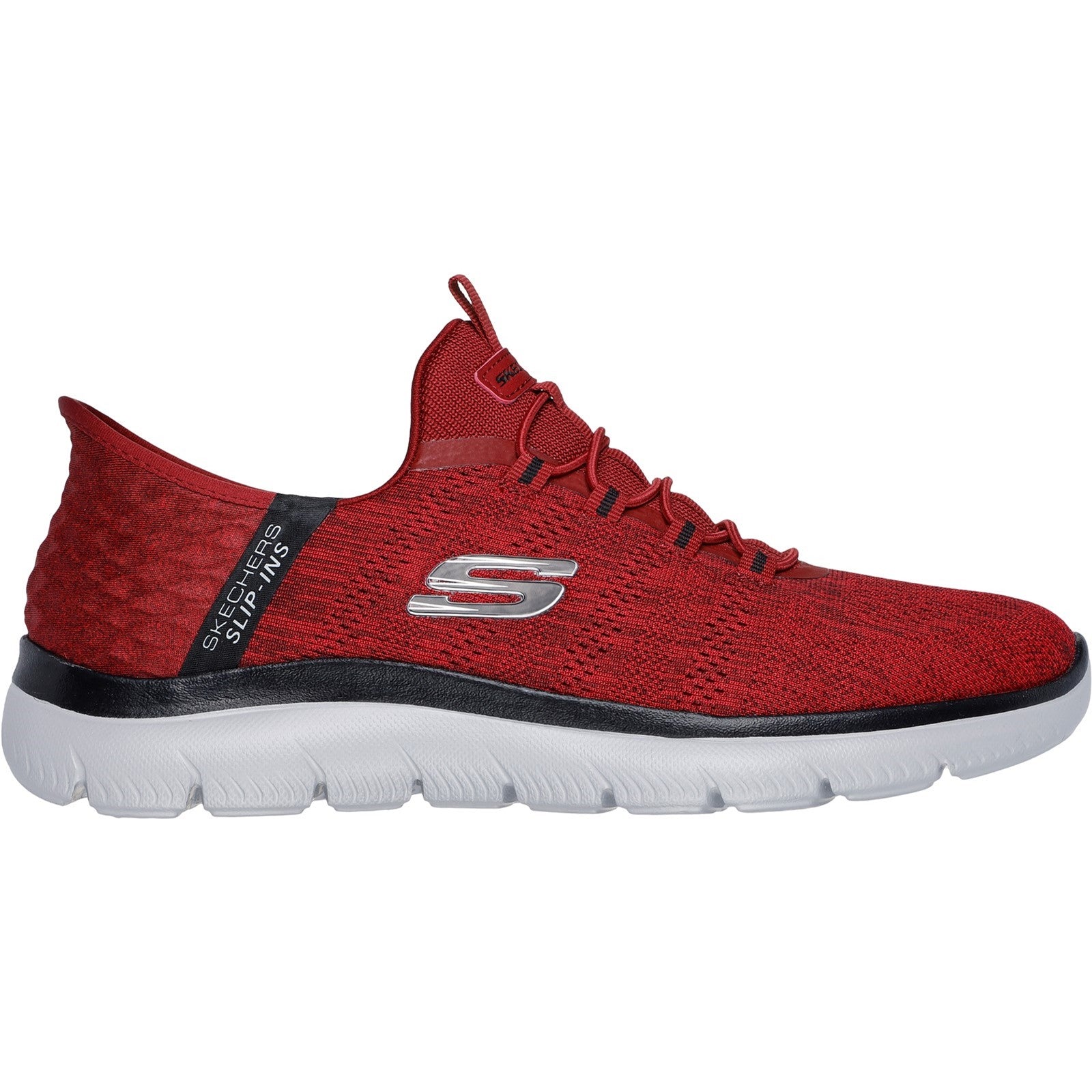 Skechers Mens Summits Key Pace 232469-RDBK Red/Black Slip On Shoes